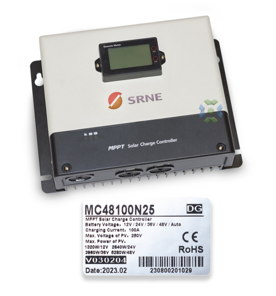 Солнечный MPPT контроллер заряда SRNE MC48100N25