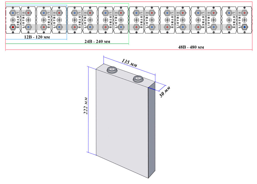 LiFePO4 аккумуляторная батарея LT-LFP72