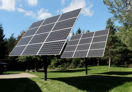 Трекер для 12 солнечных панелей  мощностью до 4.5 кВт