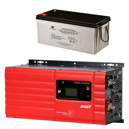 Трансформаторный источник бесперебойного питания (ИБП) с внешним аккумулятором MUST EP30-1K (1 x 200Ач)