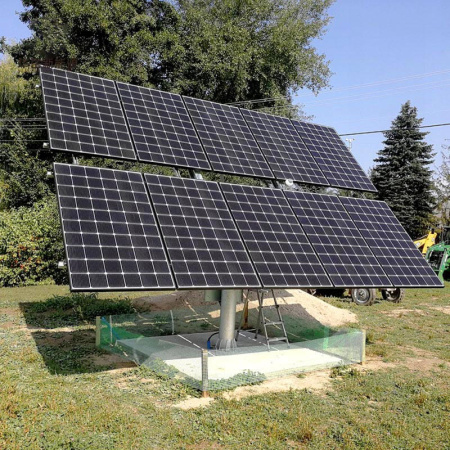 Трекер для 10 солнечных панелей  мощностью до 4.5 кВт