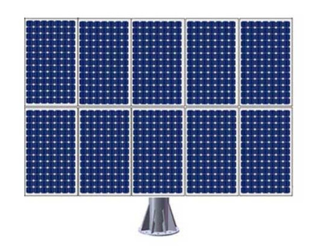 Трекер для 10 солнечных панелей  мощностью до 4.5 кВт