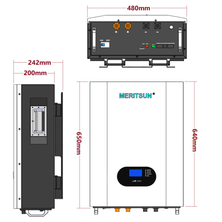LiFePO4 аккумулятор MeritSun LFP200-51,2