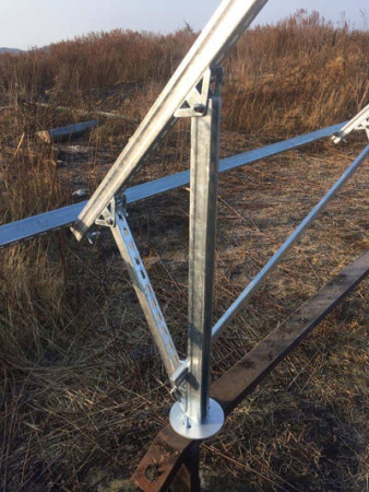 Комплект установки 10-ти солнечных батарей на землю ( 2 ряда ног )