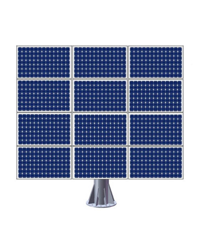 Трекер для 12 солнечных панелей  мощностью до 4.5 кВт