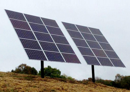 Трекер для 15 солнечных панелей мощностью до 5.5 кВт