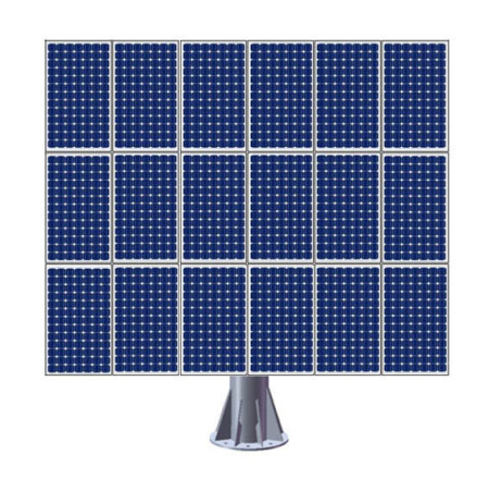 Трекер для 18 солнечных панелей мощностью до 6.5 кВт