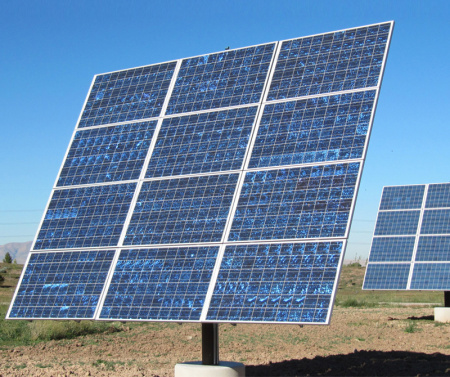 Трекер для 12 солнечных панелей  мощностью до 4.5 кВт