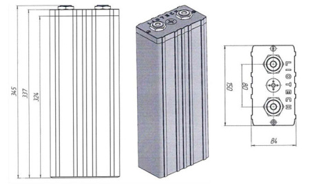 LiFePO4 аккумуляторная ячейка LT-LFP170В - 3,2В