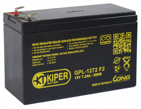 Аккумуляторная батарея Kiper GPL-1272 F2 12V/7.2Ah