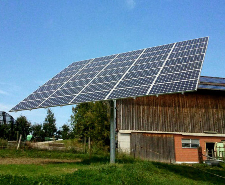 Трекер для 35 солнечных панелей мощностью до 15 кВт