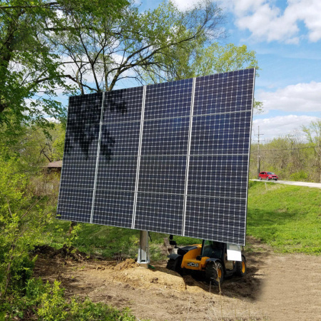 Трекер для 16 солнечных панелей мощностью до 6 кВт