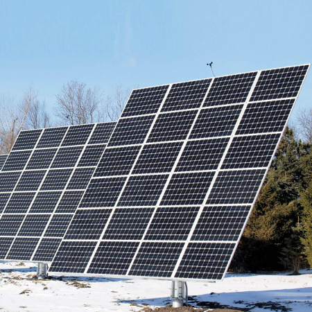 Трекер для 24 солнечных панелей мощностью до 10 кВт