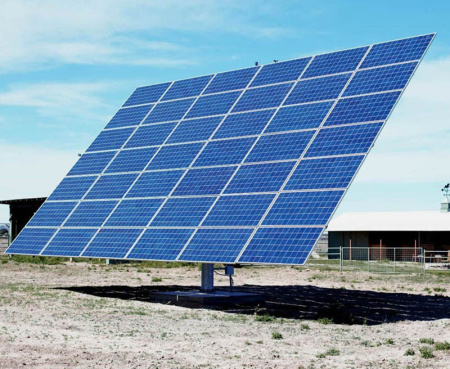 Трекер для 42 солнечных панелей мощностью до 18 кВт