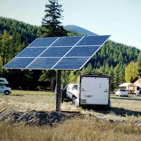 Трекер для 9 солнечных панелей  мощностью до 3 кВт