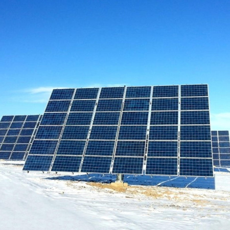 Трекер для 36 солнечных панелей мощностью до 13 кВт