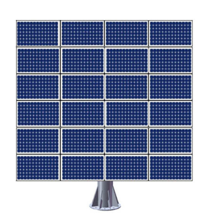 Трекер для 24 солнечных панелей мощностью до 10 кВт