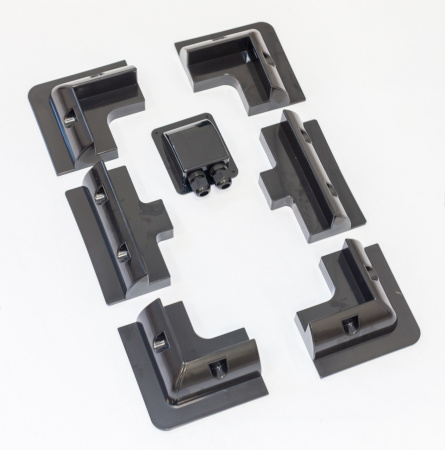 Крепление солнечных панелей для кемперов ABS7-WH BLACK