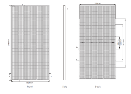 Солнечная батарея Jinko Solar Tiger NEO N-type 78HL4-BDV 625Вт Bifacial module with dual glass